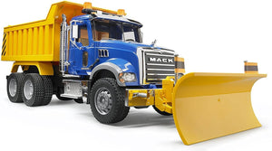 Bruder 02825 MACK Granite Dump Truck With Snow Plow Blade-Kidding Around NYC