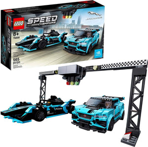 LEGO 76898: Speed Champions: Formula E Panasonic Jaguar Racing GEN2 car & Jaguar I-PACE eTROPHY (565 Pieces)-Kidding Around NYC