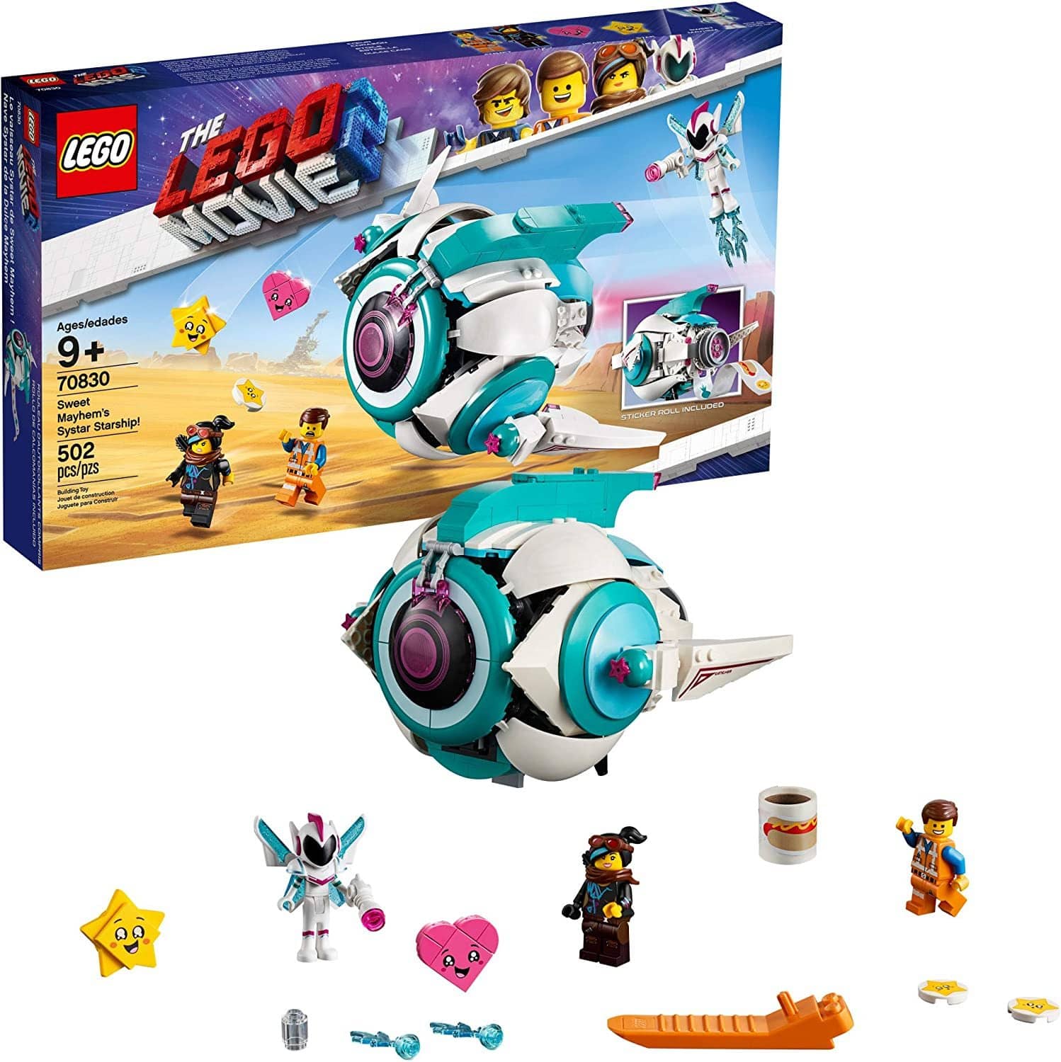 LEGO 70830: LEGO Movie 2: Sweet Mayhems Systar Starship! (502 Pieces)-Kidding Around NYC