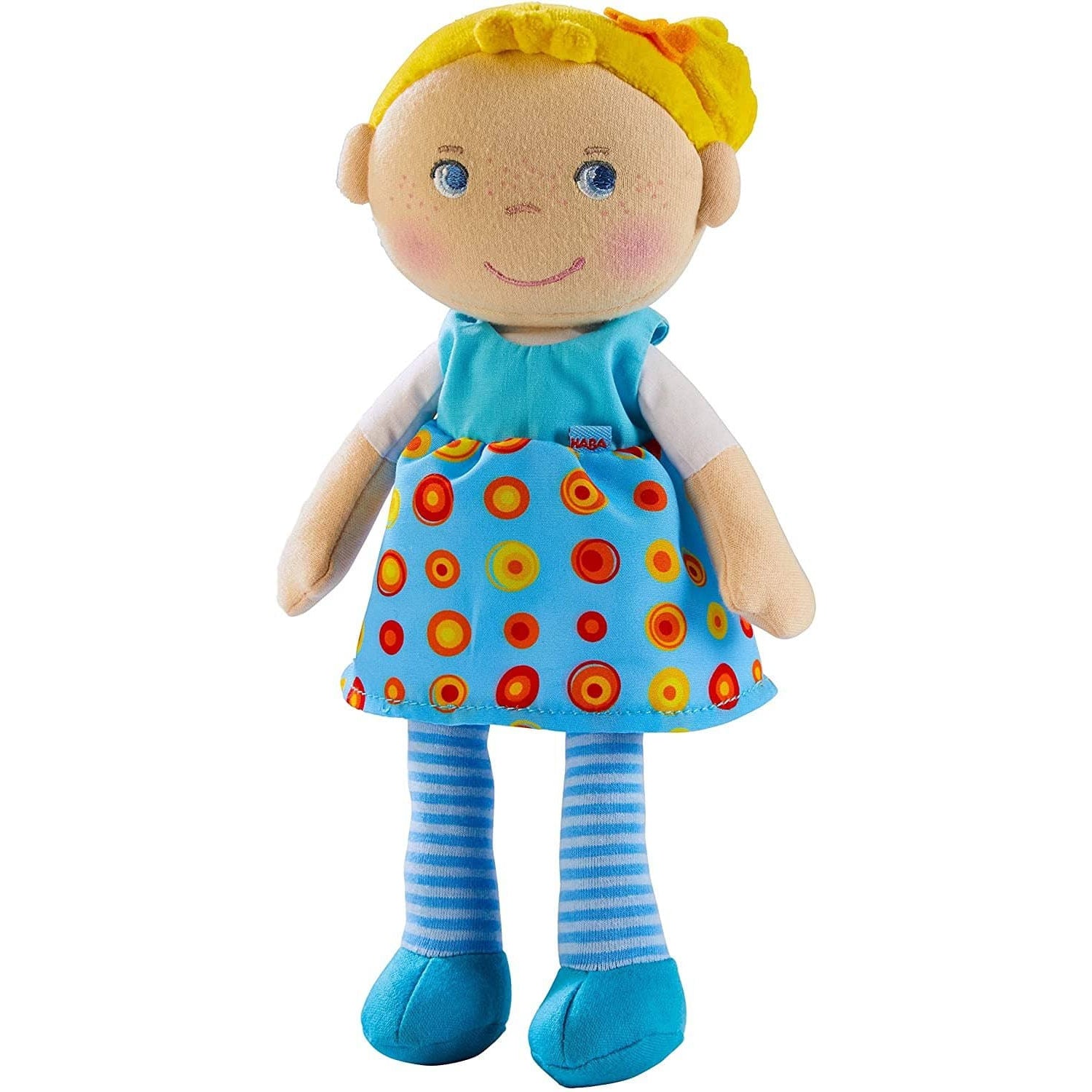 Snug Up Edda - 10" Soft Doll With Fuzzy Blonde Hair, Embroidered Face And Removable Blue Dress (Machine Washable) For Ages 18 Months +-Kidding Around NYC
