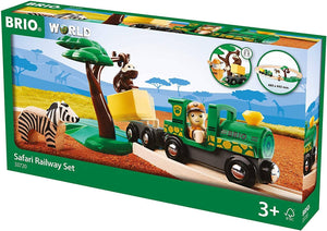 Brio World - 33720 Safari Railway Set | 17 Piece Train Toy With Accessories And Wooden Tracks For Kids Ages 3 And Up-Kidding Around NYC