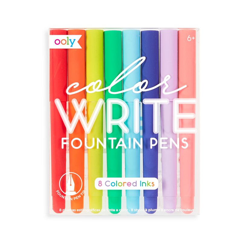 Color Write Fountain Pens - Set Of 8 Arts & Crafts