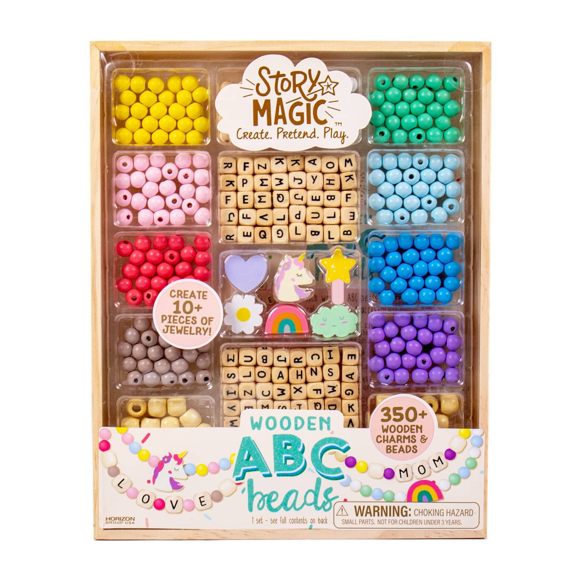 Wooden Abc Beads Arts & Crafts