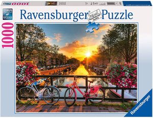 Ravensburger 19606: Bicycles in Amsterdam (1000 Piece Jigsaw Puzzle)-Kidding Around NYC
