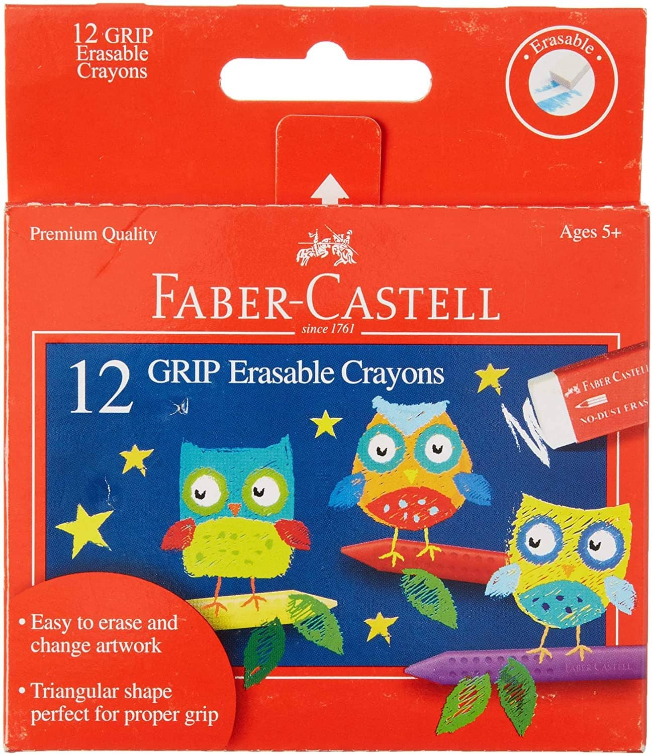 12 Grip Erasable Crayons-Kidding Around NYC