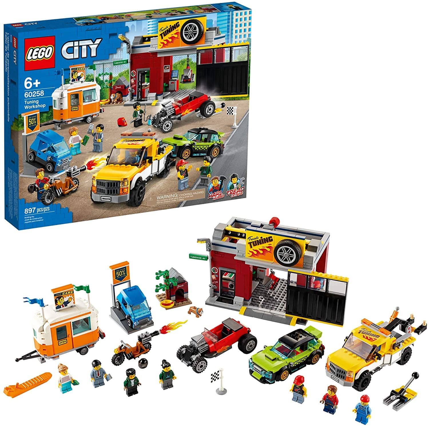 LEGO 60258: City: Tuning Workshop (897 Pieces)-Kidding Around NYC