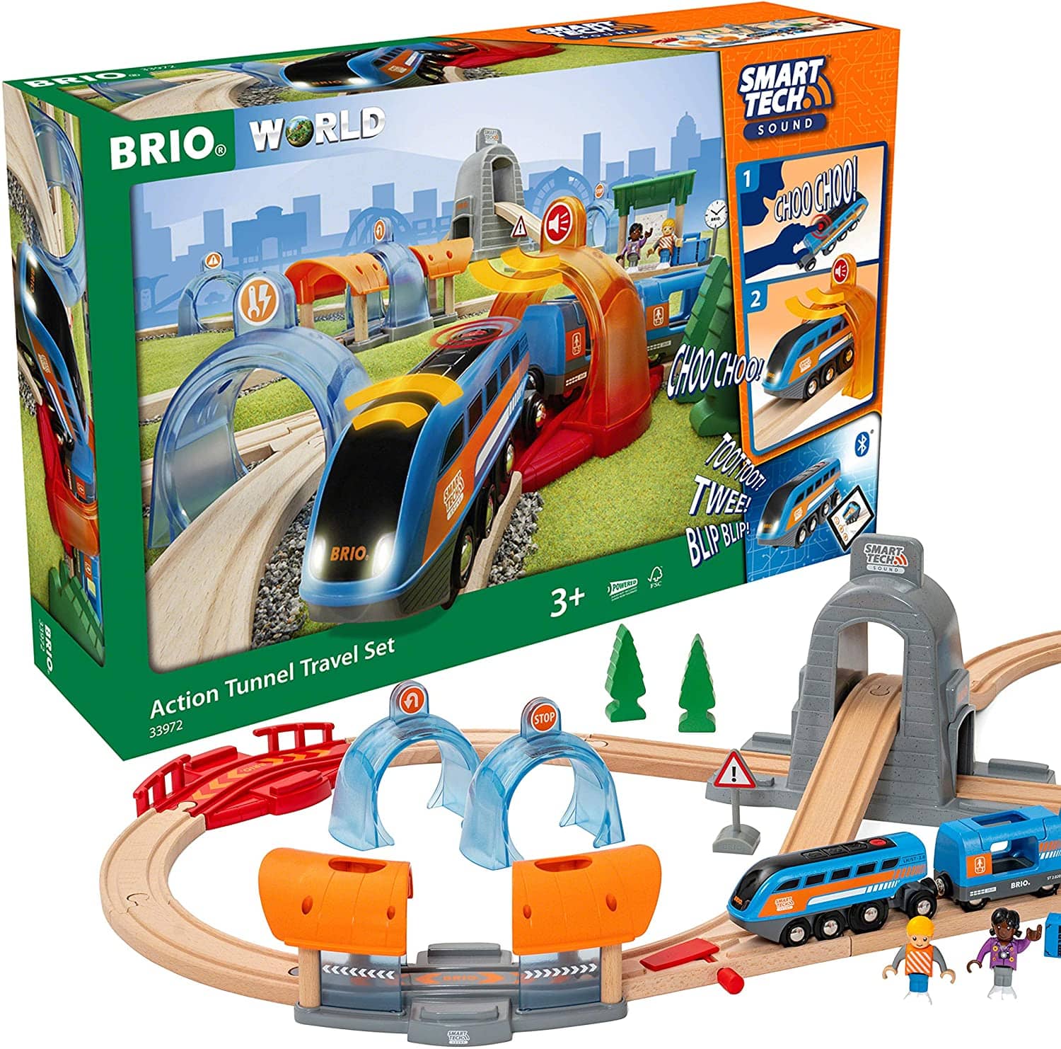Brio World - 33972 Smart Tech Tunnel Travel Set | Toy Train Accessory For Kids Age 3 And Up