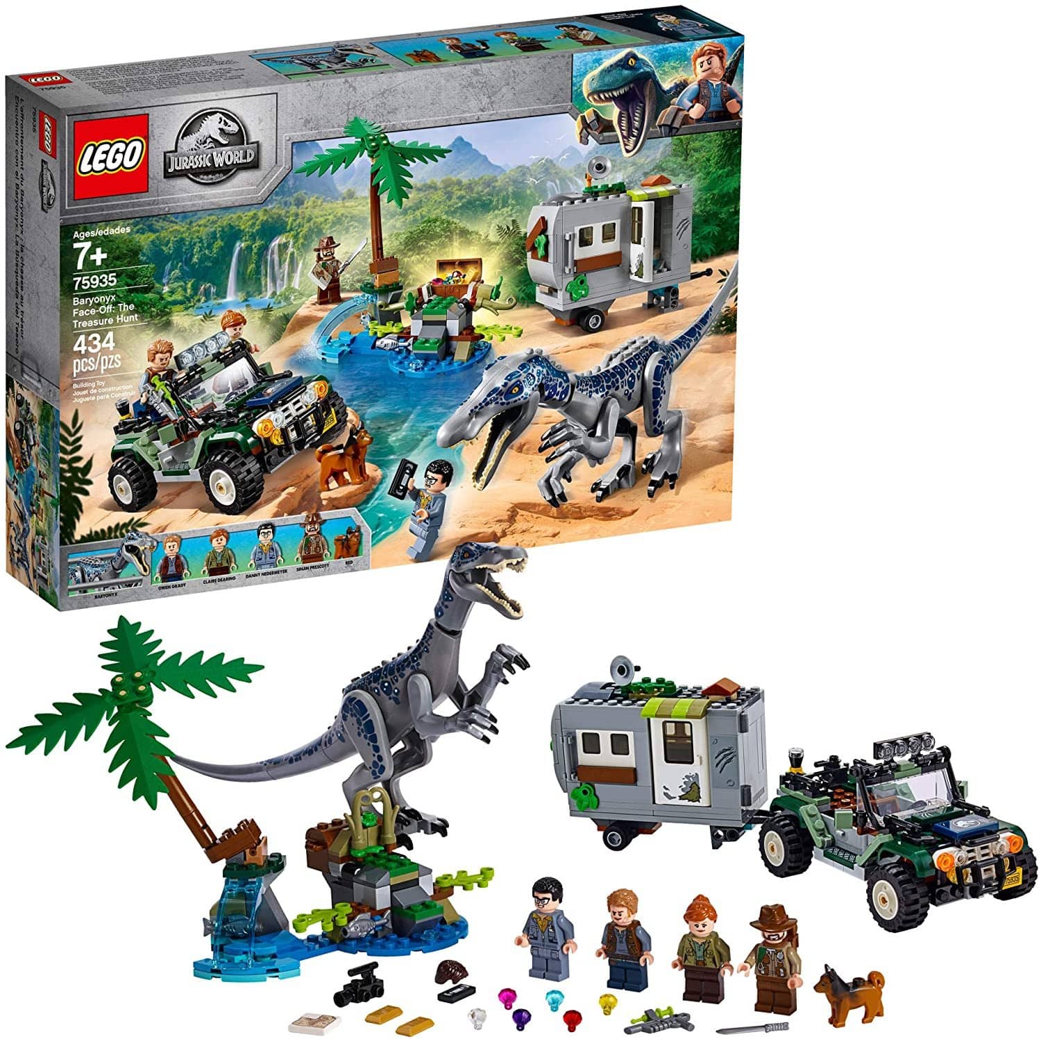 LEGO 75935: Jurassic World: Baryonyx Face Off: The Treasure Hunt (434 Pieces)-Kidding Around NYC