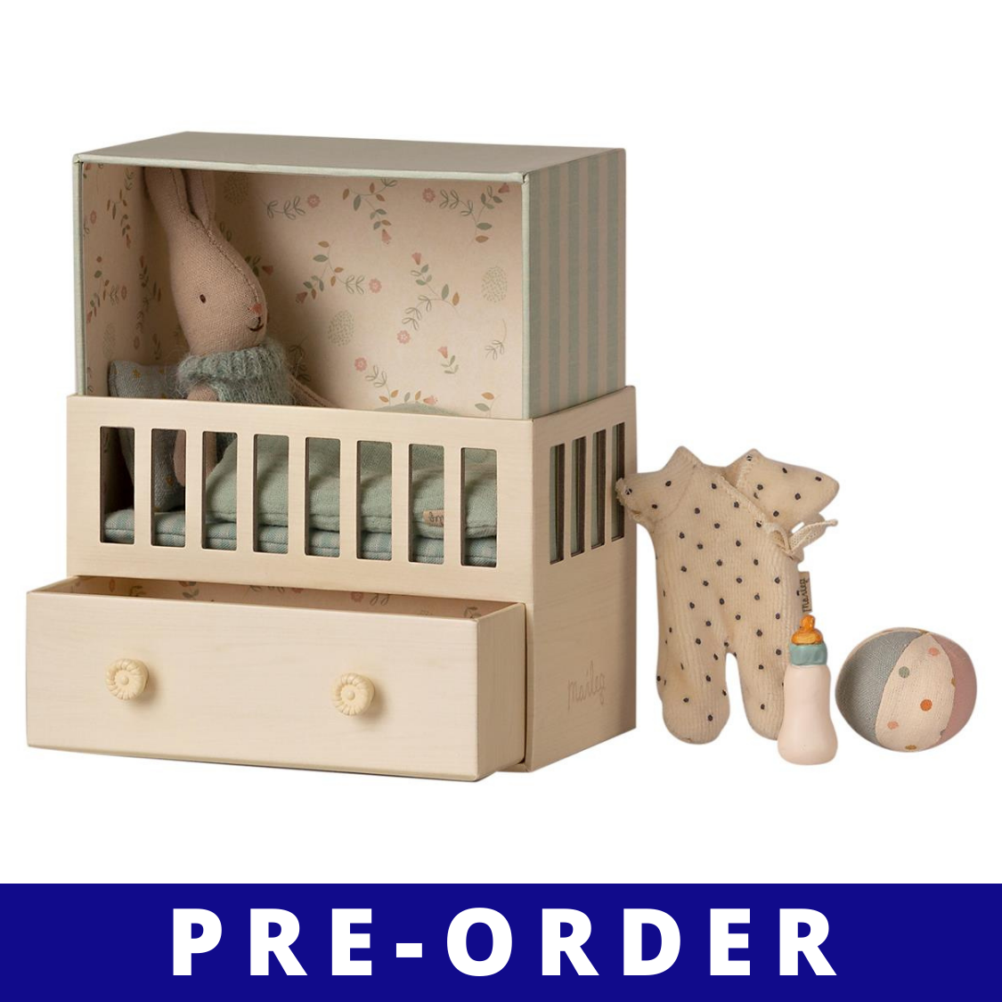 ** Preorder Only** Baby Room With Micro Rabbit (16-1021-01) Dollhouses & Accessories
