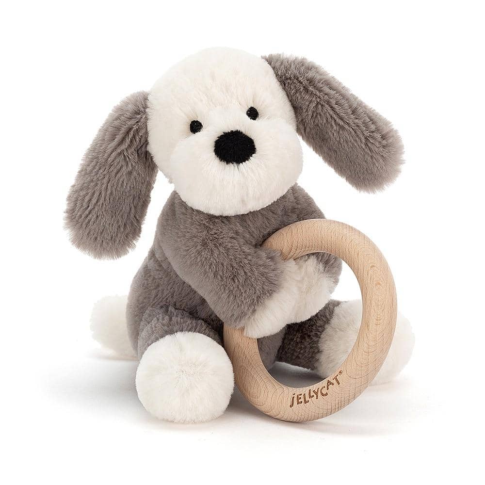 Puppy Wooden Ring Toy Shooshu-Kidding Around NYC