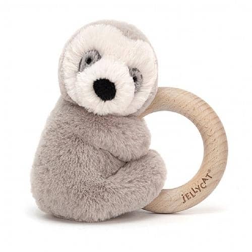 Sloth Wooden Ring Toy Shooshu-Kidding Around NYC