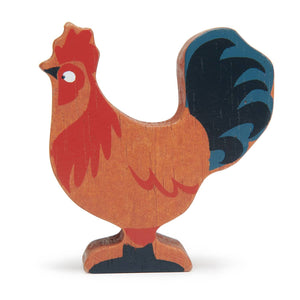 Rooster Wooden Figure