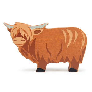 Highland Cow Wooden Figure