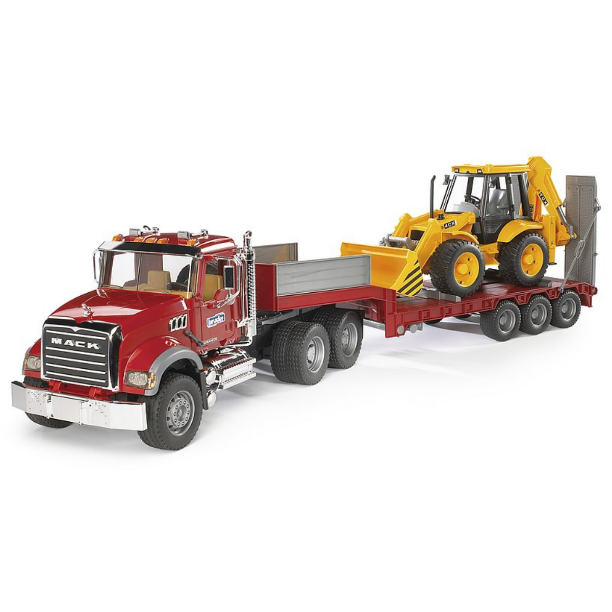 BRUDER 02813 MACK Granite Low Loader Truck
