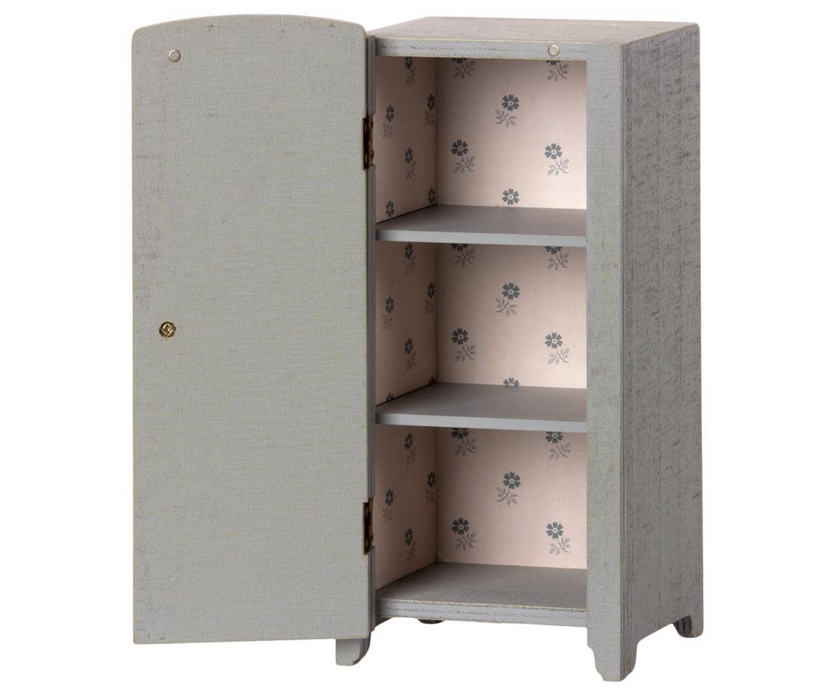 Maileg Miniature Closet - Grey/mint Dollhouses & Accessories