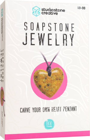 Soapstone Jewelry Carve Your Own Heart Pendant