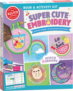 Super Cute Embroidery Book & Activity Kit
