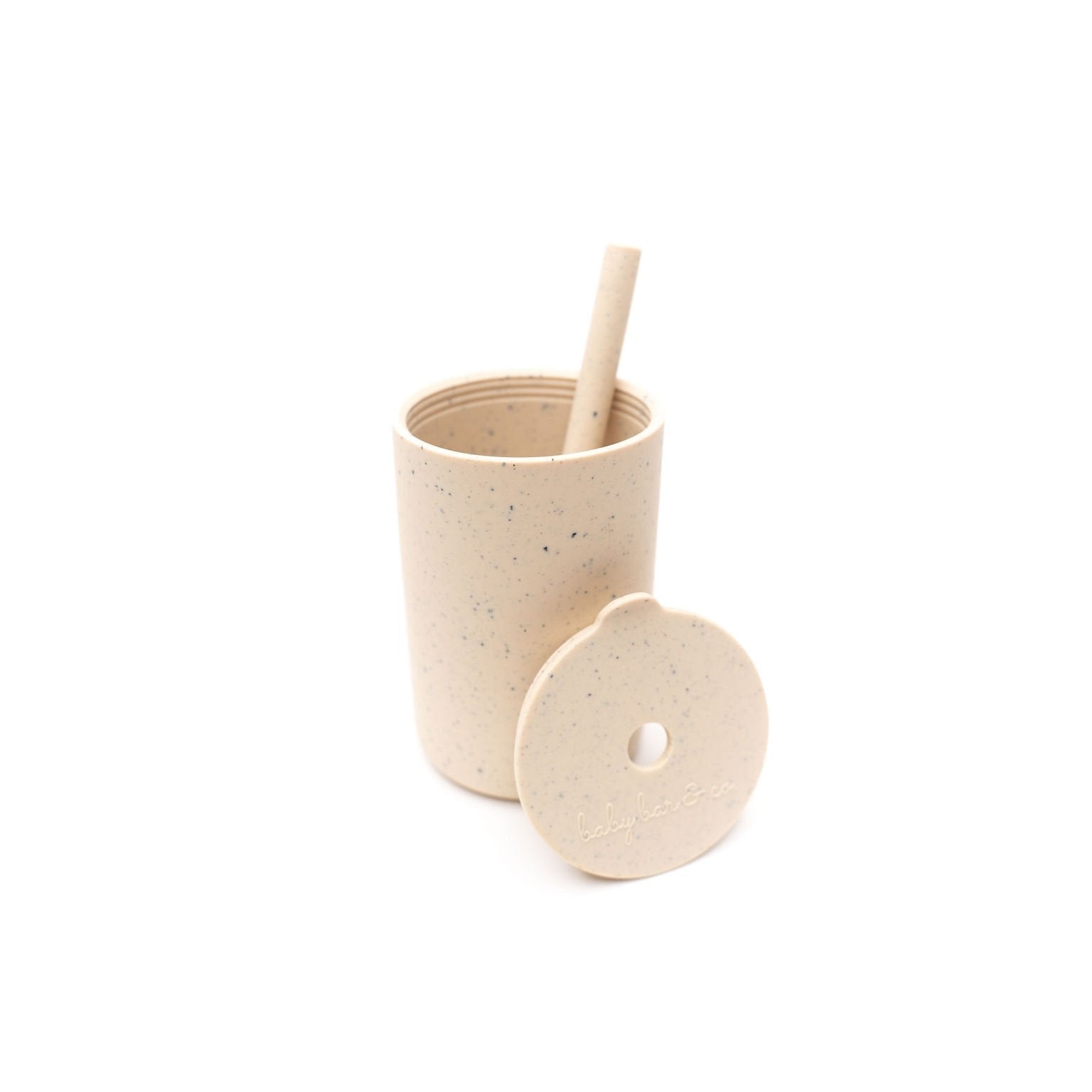 Speckled Silicone Cup And Straw Navajo Beige Infant