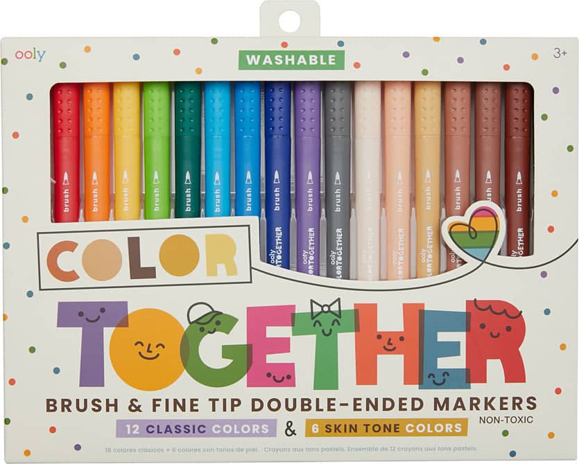 Color Together Brush & Fine Tip Double-Ended Markers - Set of 18