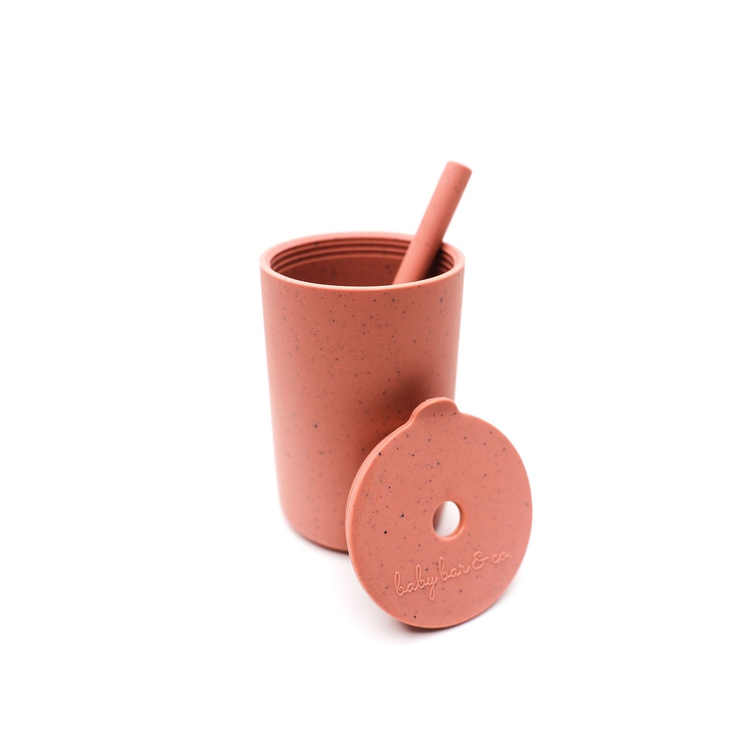 Speckled Silicone Cup And Straw Rose Dawn Infant