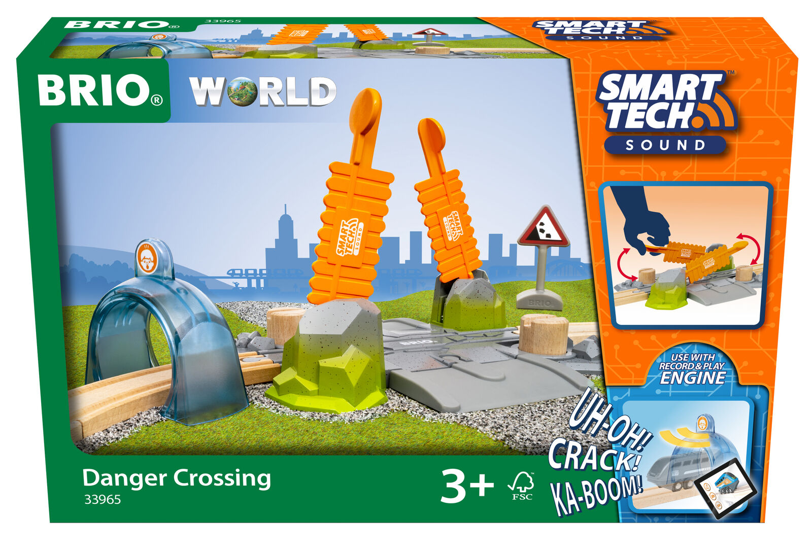 BRIO 33965 Smart Tech Sound Danger Crossing NEW 2022