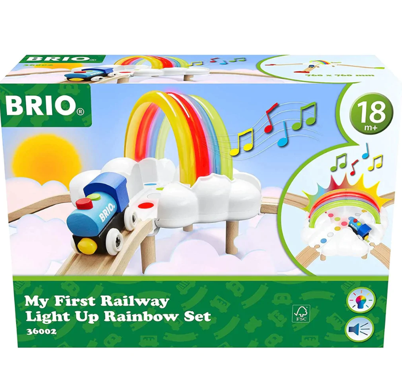 BRIO 36002 My First Railway Light Up Rainbow Set NEW2022
