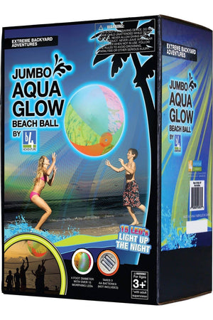 Jumbo Aqua Glow Beach Ball-Kidding Around NYC