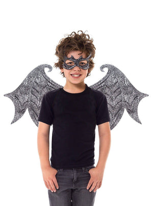Dragon Wings/Mask Set Black Ages 3+-Kidding Around NYC